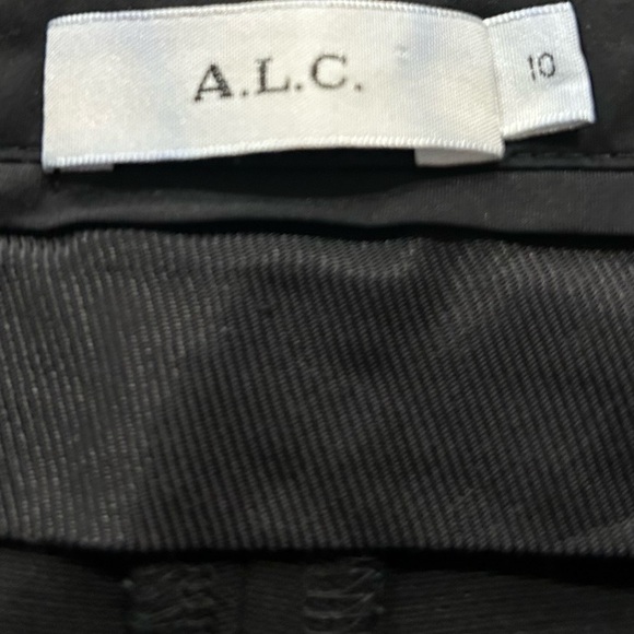 A.L.C. Black Viscose Blend Seamed Cropped Front Seam Pants Size 10 495.00 - Picture 10 of 10